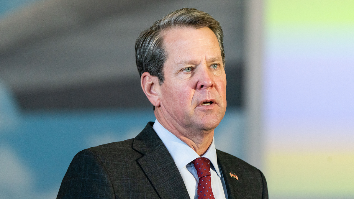 Brian Kemp, governor of Georgia, speaks during a news conference at a mass covid-19 vaccination site at the Delta Flight Museum in Hapeville, Georgia, U.S., on Wednesday, Feb. 25, 2021. Photographer: Elijah Nouvelage/Bloomberg via Getty Images