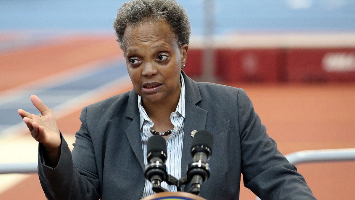 Chicago Mayor Lori Lightfoot proposed her 2022 budget Monday, which boost funding for law enforcement. (Terrence Antonio James/Chicago Tribune)