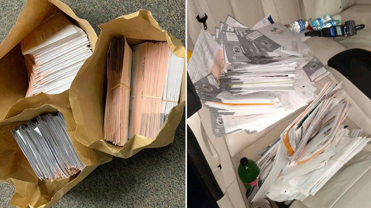 Hundreds of California recall ballots, drugs and a loaded gun were found last week inside a vehicle where a felon was passed out inside, authorities said Monday.