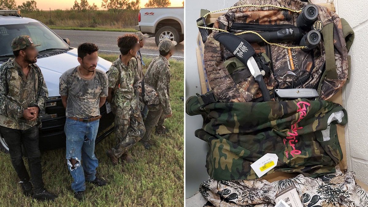 A group of undocumented migrants in camouflage clothing burglarized a ranch house in Texas and attempted to evade arrest, authorities said Monday.