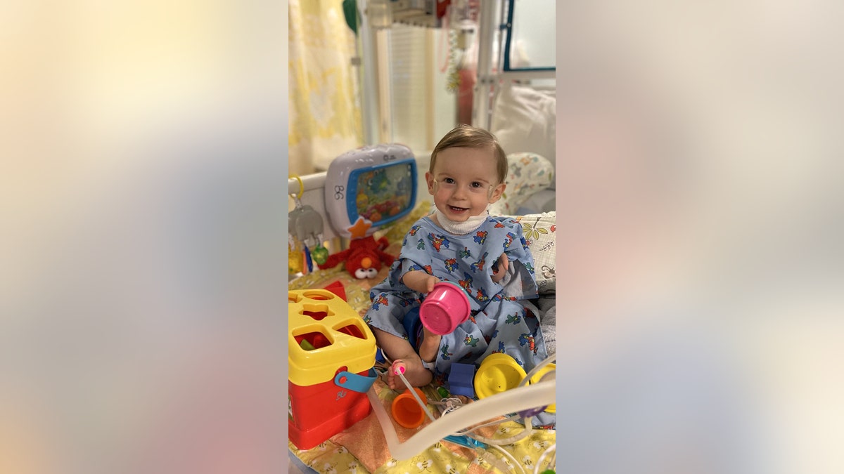 Oliver was born with one hand three fingers from the condition VACTERL (vertebral defects, anal atresia, cardiac defects, tracheoesophageal fistula, renal anomalies, and limb abnormalities) a set of birth defects.