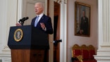 President Joe Biden speaks about the end of the war in Afghanistan from the State Dining Room of the White House, Tuesday, Aug. 31, 2021, in Washington.