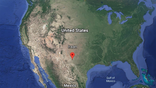 Sattelite image of Iraan, Texas, which shut down due to half its citizens becoming infected with COVID-19.