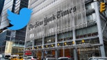 New York, USA- May 20, 2013: The front of The New York Times Building. Located on 620 8th Avenue in Midtown Manhattan.