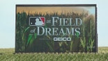 The stadium at Field of Dreams is set for the Major League Baseball's first game in Iowa.