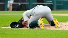 Athletics' Chris Bassitt hit in the head by comebacker