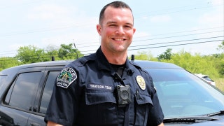 Texas procession honors officer, father of 5, who died after crash with 18-wheeler