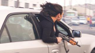 Woman leans out car window with AK47 as San Francisco shootings spike