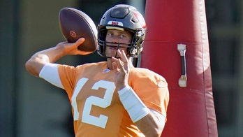 Tom Brady slams helmet in frustration during Bucs camp