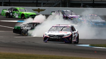 Allmendinger wins crash-filled NASCAR Brickyard 200 at Indianapolis Motor Speedway