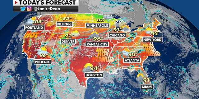 The national forecast for Thursday, Aug. 12. (Fox News)
