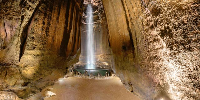 Ruby Falls is said to be the tallest and deepest underground waterfall open to the public in the U.S.