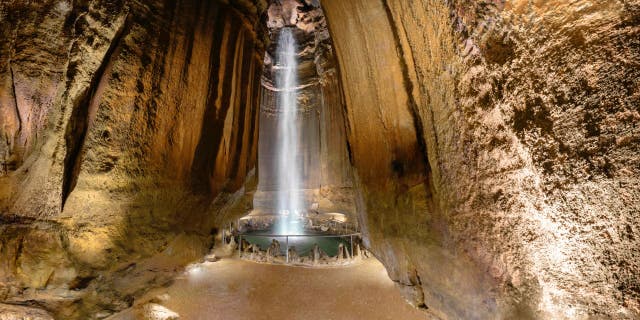 Ruby Falls is said to be the tallest and deepest underground waterfall open to the public in the U.S.