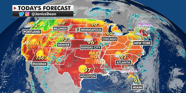 The national forecast for Monday, Aug. 23.