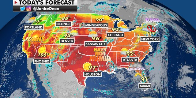 The national forecast for Monday, Aug. 23.