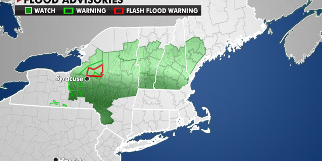 Flood advisories currently in effect Thursday.