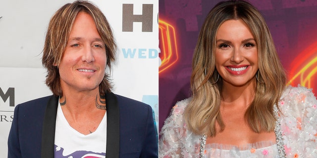 Keith Urban arrives at the 13th Annual ACM Honors in Nashville, Tenn. on Aug. 21, 2019, left, and Carly Pearce arrives at the CMT Music Awards on June 9, 2021, in Nashville, Tenn. Urban and Pearce will perform at the Academy of Country Music Honors.