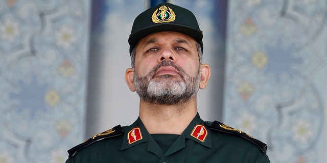 Gen. Ahmad Vahidi reviews an armed forces parade just outside Tehran, Iran, in 2011.