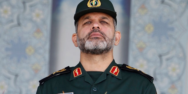 Gen. Ahmad Vahidi reviews an armed forces parade just outside Tehran, Iran, in 2011.