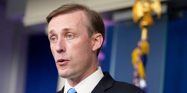 White House national security adviser Jake Sullivan speaks during the daily briefing at the White House in Washington, D.C., on Aug. 23, 2021. 