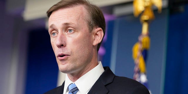 White House national security adviser Jake Sullivan speaks during the daily briefing at the White House in Washington, D.C., on Aug. 23, 2021. 