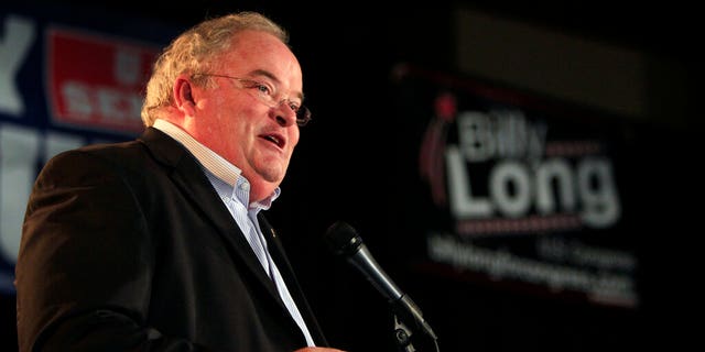 In this Nov.  2, 2010 file photo, then Missouri Republican Representative Billy Long speaks to supporters at an election night rally in Springfield, Missouri. 