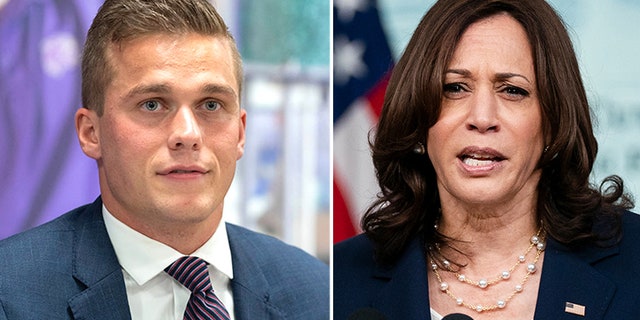 Rep. Madison Cawthorn and Vice President Kamala Harris. (Reuters/AP)