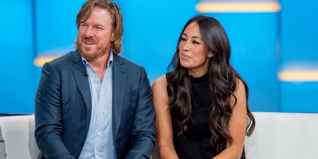 Chip and Joanna Gaines are pictured here visiting "Fox & Friends" in 2017.