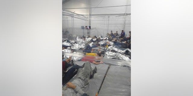 Images obtained by Fox News show conditions in the migrant center in Donna, Texas. 