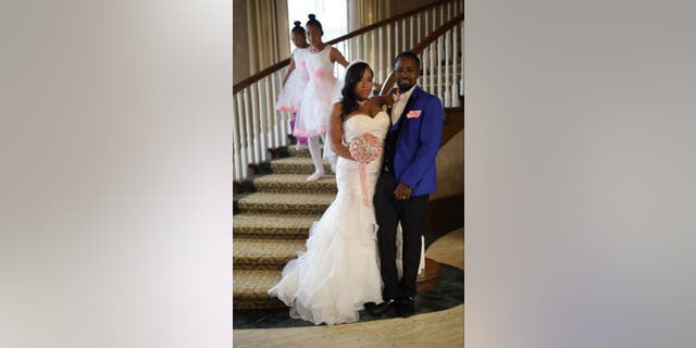 Dontez Williams and Myshella Burton got married in Detroit, Mich. on Aug. 13, 2021. Burton's daughters Abigail and Natalie went on to play a big role in their wedding ceremony.
