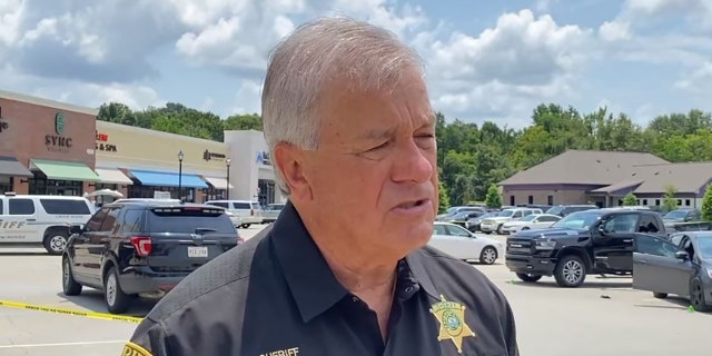 Sheriff Sid Gautreaux speaks during a news conference Sunday in Baton Rouge
