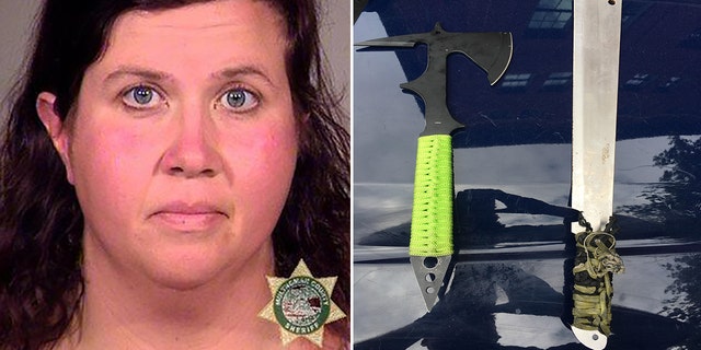 Zurcher-Wood attempted to kidnap a 6-year-old boy and threatened his family with a machete and ax, both of which were later found in her possession, police said.