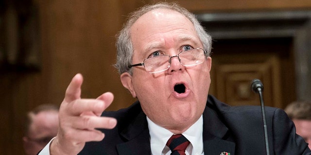 John F. Sopko, special inspector general for Afghanistan reconstruction, testifies before the Senate Homeland Security and Governmental Affairs Committee in the Dirksen Senate Office Building on February 11, 2020, in Washington, DC. 