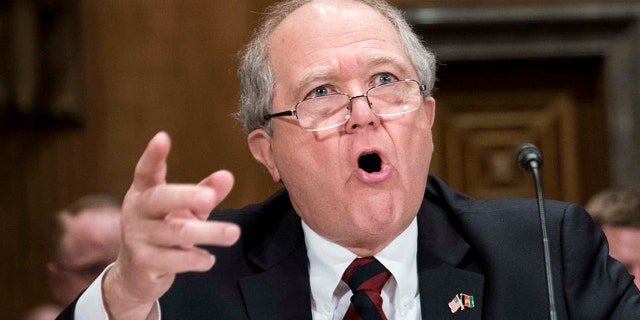 John F. Sopko, special inspector general for Afghanistan reconstruction, testifies before the Senate Homeland Security and Governmental Affairs Committee in the Dirksen Senate Office Building on February 11, 2020, in Washington, DC. 