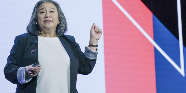 Attorney Tina Tchen, former chief executive officer for Time's Up, speaks during the 2020 Makers Conference in Los Angeles, California. Photographer: Kyle Grillot/Bloomberg via Getty Images