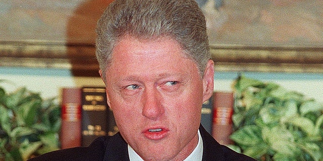 The then president Bill Clinton addressed reporters on January 26, 1998 over allegations of an affair with former White House intern, Monica Lewinsky.  (Getty Images)