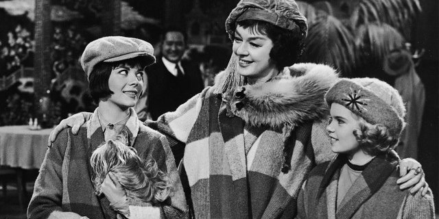 From left: actresses Natalie Wood (1938-1981), Rosalind Russell (1907-1976) and Ann Jillian as the Hovick women in this publicity still from the movie "Gypsy" directed by Mervyn LeRoy, 1962. 