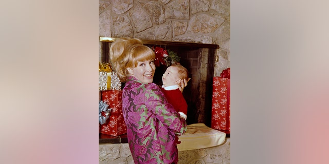 Barbara Eden with son Matthew Michael Ansara.