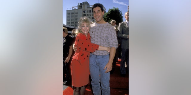 Barbara Eden and son Matthew Ansara attend the ‘Hollywood Walk of Fame Ceremony Honoring Barbara Eden with a Star’ on November 17, 1988, in Hollywood, California.