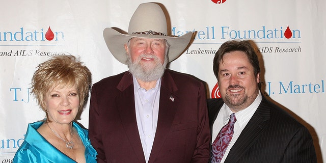 Musician Charlie Daniels (C) with son Charlie Daniels Jr. and wife Hazel attend the T.J. Martell Foundation 35th Annual Awards Gala at Marriot Marquis on October 27, 2010 in New York City.