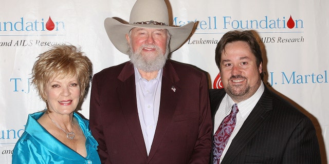 Musician Charlie Daniels (C) with son Charlie Daniels Jr. and wife Hazel attend the T.J. Martell Foundation 35th Annual Awards Gala at Marriot Marquis on October 27, 2010 in New York City.