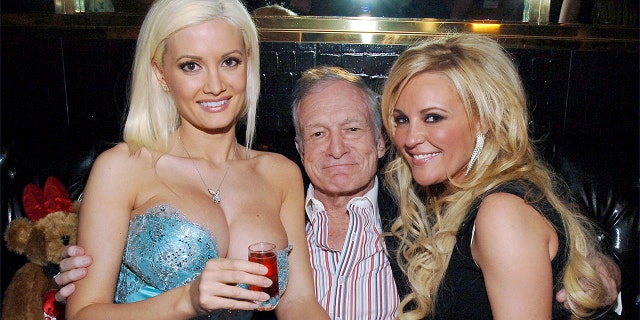 Holly Madison, Hugh Hefner and Bridget Marquardt during Hugh Hefner's 81st Birthday Weekend - Birthday Party at The Playboy Club at The Palms Hotel and Casino Resort at The Playboy Club at The Palms Hotel and Casino Resort in Las Vegas, Nevada. 