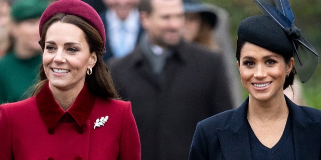 A source alleged that Kate Middleton (left) and Meghan Markle spoke to each other after the telltale bombshell.