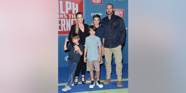 Melissa Joan Hart and her family, circa 2018.
