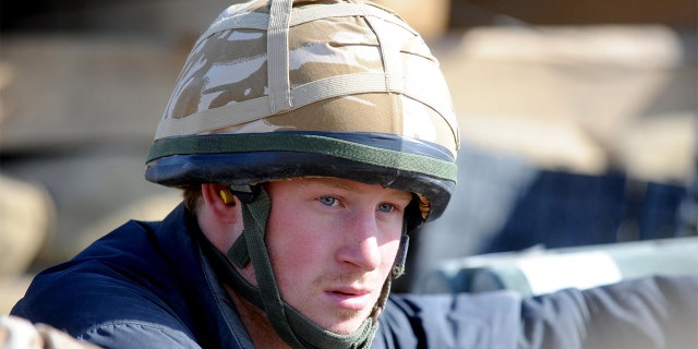 Prince Harry at the observation post on JTAC Hill, close to FOB Delhi (forward operating base), on January 2, 2008 in Helmand province Southern Afghanistan. The Duke of Sussex previously served in the British Army for a decade, including two deployments in Afghanistan.