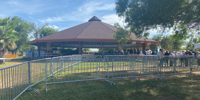 Anzalduas Park in Mission, Texas, was converted into a COVID-19 testing and quarantine area. (Ashley Soriano/Fox News)