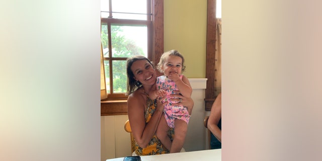 Connecticut teacher Jennifer Tafuto with daughter Layla. (Source: Jennifer Tafuto)