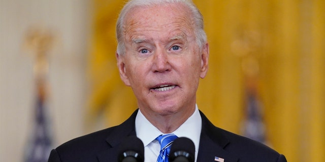 President Biden speaks about his Build Back Better agenda from the White House on Aug. 11, 2021.