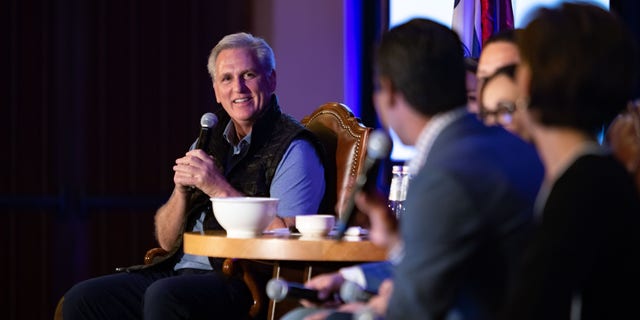 House GOP leader Rep. Kevin McCarthy hosts a political retreat in Jackson Hole, Wyoming on August 17, 2021