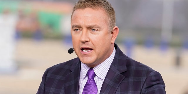 Kirk Herbstreit at ESPN College Game Day during a game between the Georgia Bulldogs and LSU Tigers at Mercedes Benz Stadium Dec. 7, 2019 in Atlanta, Ga. (Steve Limentani/ISI Photos/Getty Images)